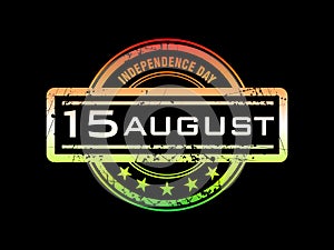 Abstract independence day stamp