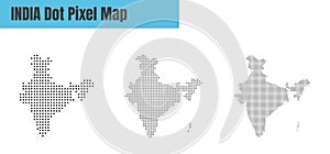 Abstract India Map with Dot Pixels Spot Modern Concept Design Isolated on White Background Vector illustration