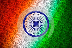 Abstract Indian Flag Floral Background