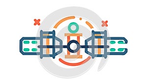 Abstract Industrial Structure, Factory Production Facility, vector design Generative AI