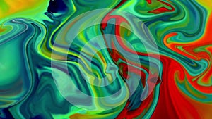 Abstract Infinite Color Loops And Explosions Hypnotizing in Detailed Surface Colorful Paint Spreads