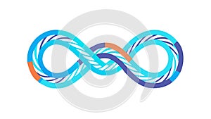 Abstract Infinite Loop Icon - Continuity, Boundless Interconnectedness, vector design Generative AI