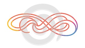 Abstract Infinite Loop Symbol Vector. Continuous Flow Element, vector design Generative AI