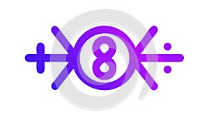 Abstract Infinity Connection Symbol, Data Network Technology, vector design Generative AI