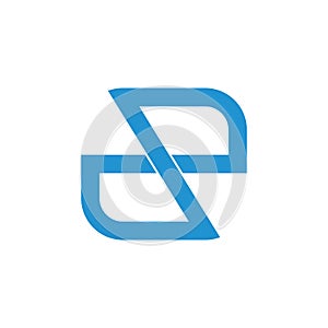 Abstract infinity line geometric logo vector