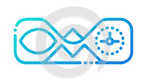 Abstract Infinity Loop Data Flow Icon, vector design Generative AI