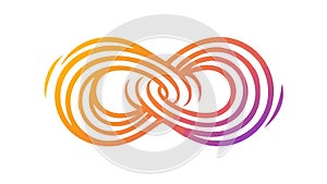 Abstract Infinity Loop with Gradient Colors for Continuous Flow, vector design Generative AI