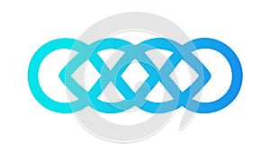 Abstract Infinity Loop Icon for Connection Flow, vector design Generative AI