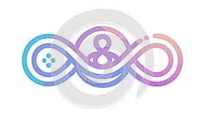 Abstract Infinity Loop Icon for Connectivity, vector design Generative AI