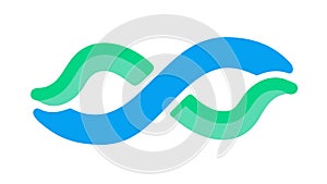 Abstract Infinity Loop Icon, Symbolizing Continuity and Flow, vector design Generative AI