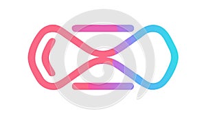 Abstract Infinity Loop Icon Vector with Gradient Colors, vector design Generative AI