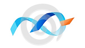 Abstract Infinity Loop Logo, Continuous Flow Concept, vector design Generative AI