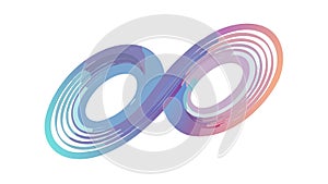 Abstract Infinity Loop Shape Vector, vector design Generative AI