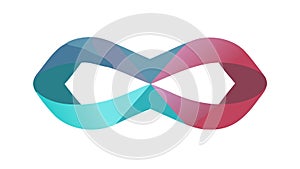 Abstract Infinity Symbol: Modern Geometric Loop Design, vector design Generative AI