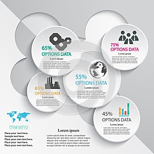 Abstract info graphic design template.