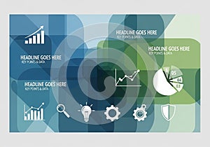 Abstract infographic design featuring data visualization elements