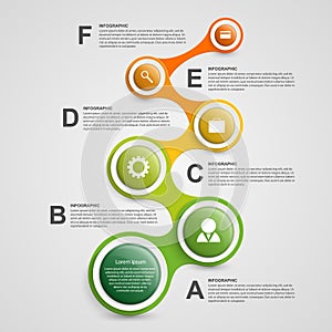 Abstract infographic in the form of metabolic. Design elements. photo