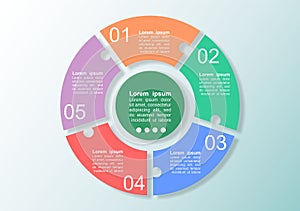 Abstract Infographics Business Strategy Template  with Text Place Holder EPS file included