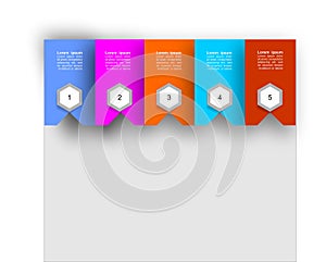 Abstract   Infographics Business Strategy Template  with Text Place Holder EPS file included