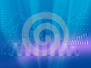 Abstract infographics charts with profit growth.