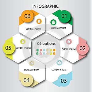 Abstract infographics number options template. Vector illustration. Can be used for workflow layout, diagram, business step option