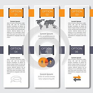 Abstract infographics number options template. Vector illustration. can be used for workflow layout, diagram, business step option
