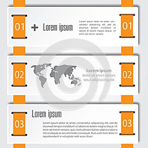 Abstract infographics number options template. Vector illustration. can be used for workflow layout, diagram, business step option