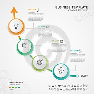 Abstract infographics number options template, Vector illustration, presentation, diagram, advertisment, Process chart, flyer photo