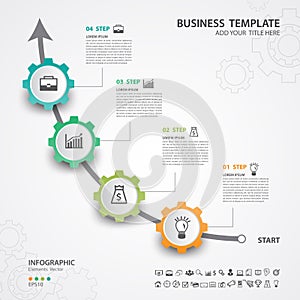 Abstract infographics number options template, Vector illustration, presentation, web icon design banner