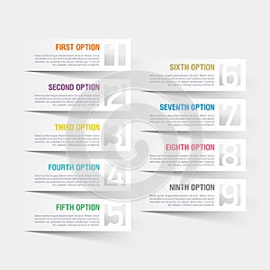 Abstract infographics numbers options template