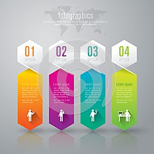 Abstracto infografias plantilla diseno 