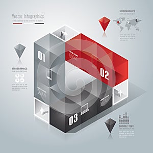 Abstract infographics template design.