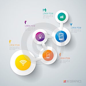 Abstracto infografias plantilla diseno 