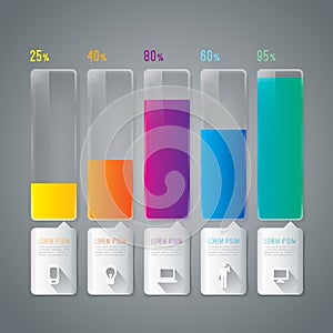 Abstract infographics template design. photo