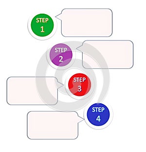 Abstract infographics template design with numbered paper elements
