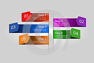 Business process abstract infographics template. Option, design.