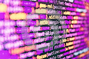 Abstract information digital technology modern background. Modern web development background. Software developer programming code