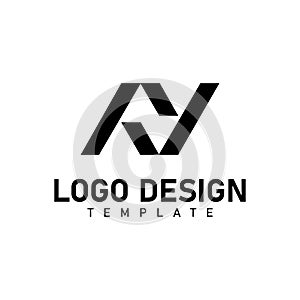 Abstract initial letter mark ay logo template design