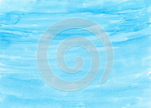 Abstract texture brush ink background blue aquarel watercolor splash hand paint on white background