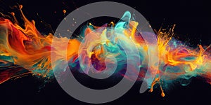 Abstract AI-Generated Fluid Art photo