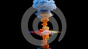 Abstract Ink Explosion: Vibrant Colors in Motion