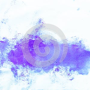 Abstract ink paint. Ink texture on white background. Blue abstract aquarelle backdrop pictured