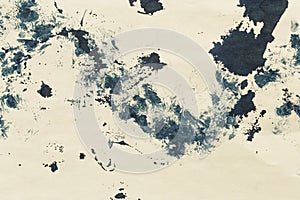 Abstract ink paint. Splahed ink texture background. Blue abstract aquarelle backdrop pictured