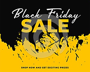 Abstract ink splash black friday background