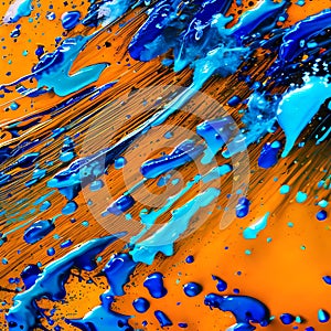 473 Abstract Ink Splashes: A vibrant and dynamic background featuring abstract ink splashes in bold and energetic colors that cr