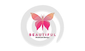 Abstract insect beautiful butterfly logo symbol vector icon illustration design