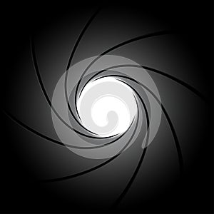 Abstract inside the gun tube. Vector background