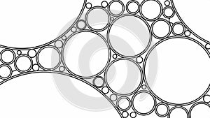 Abstract Interconnected Bubbles or Circular Shapes Pattern, vector design Generative AI