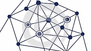 Abstract Interconnected Dots and Lines Network Pattern Vector, Digital Data Flow, vector design Generative AI