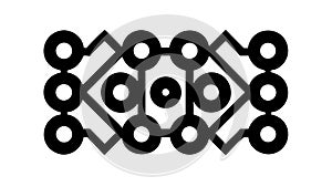 Abstract Interconnected Geometric Pattern Design Element, vector design Generative AI